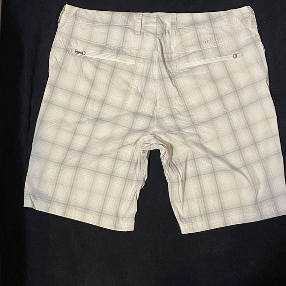 Avia Cream and Gray Athletic Shorts with Plaid Design - Picture 12 of 13